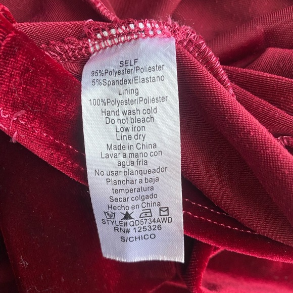 WINDSOR RED WINE VELVET DRESS - Picture 4 of 5